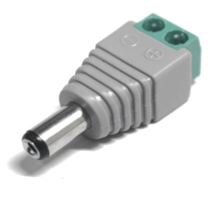 Conector Saxxon Macho 10 Unidades 12V para Cámaras con Tornillo Positivo-Negativo