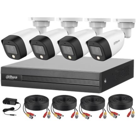 Kit DVR Dahua Full Color 2MP 4 Canales con Audio y Micrófono Integrado/4 Cámaras 2MP