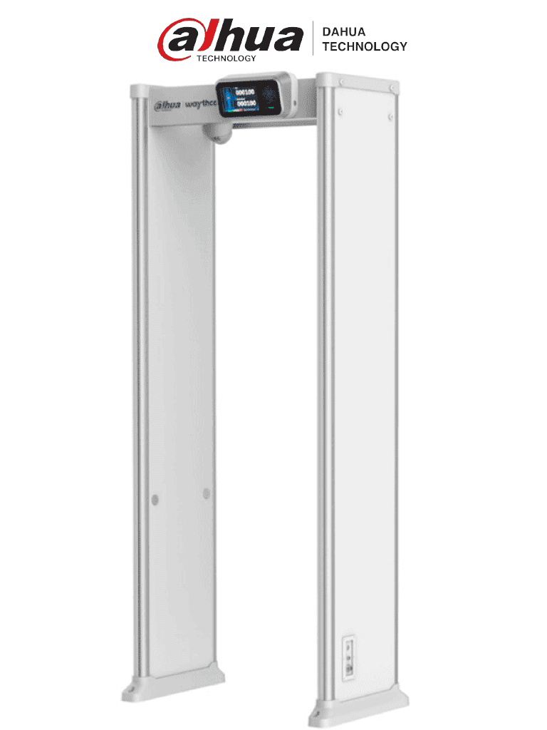 Detector de Metales Dahua ISC-D733-TNS2 con Cámara Térmica Integrada de 33 Zonas, Pantalla de 7", Sensibilidad Ultra Alta