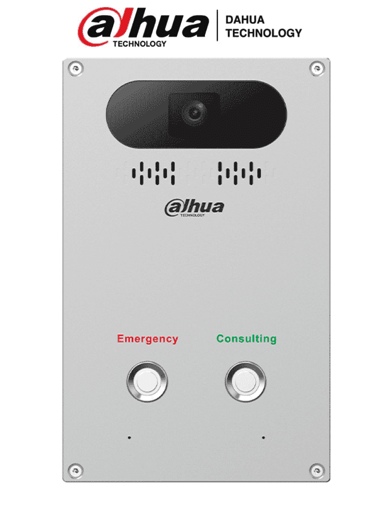 Intercomunicador de Emergencia Dahua VTA2502G - 4MP/ Protocolo SIP/ Audio Grupal/ IP65/ IK10