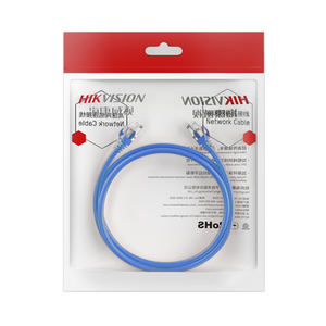 Cable de Parcheo Hikvision (Patch Cord) / UTP / CAT. 6 (24 AWG) / 2 Metros / Color Azul / Ideal para POE+ / Interior