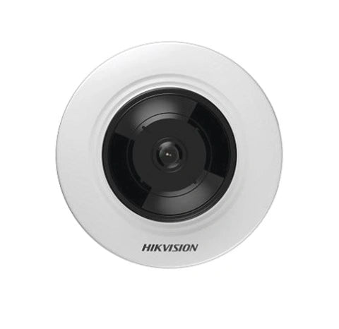 Hikvision Cámara Mini Fisheye IP 5MP, 180-360° Panorámica, PoE, IR 8m