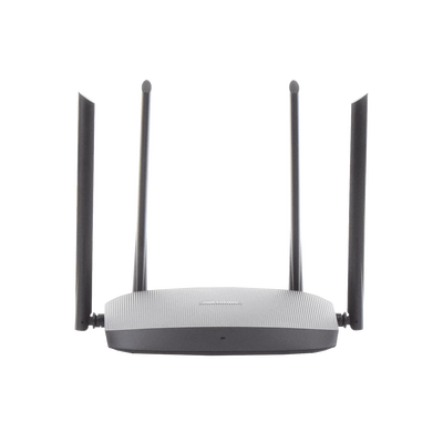 ROUTER HIKVISION INALÁMBRICO WISP GIGABIT / HASTA 1200 MBPS / DOBLE BANDA AC (2.4 GHZ Y 5 GHZ) / 3 PUERTOS LAN 10/100/1000 MBPS + 1 PUERTO WAN 10/100/1000 MBPS / 4 ANTENAS EXTERNAS OMNIDIRECCIONAL DE 5 DBI / INTERIOR