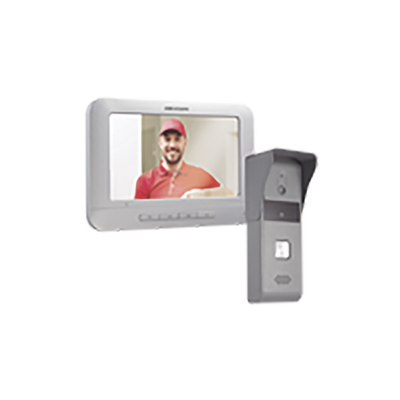 Hikvision DS-KIS203T sistema de intercomunicación de video 17,8 cm (7") Gris, Blanco