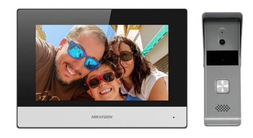 Hikvision Kit De Videoportero DS-KIS303-P, IP65, 4 Hilos, WiFi, Expandible