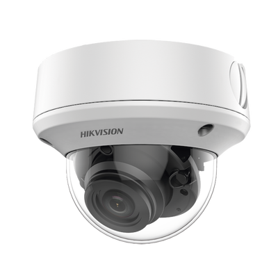 DS-2CE5AU1T-AVPIT3ZF - Domo TURBOHD / 4K 8.29 MP / Lente Motorizado 2.7-13.5 mm / 40 mts IR EXIR / 131 pies IR / IP67 / Metal / TVI-AHD-CVI-CVBS / 9-15 Vcc / 24 VCA