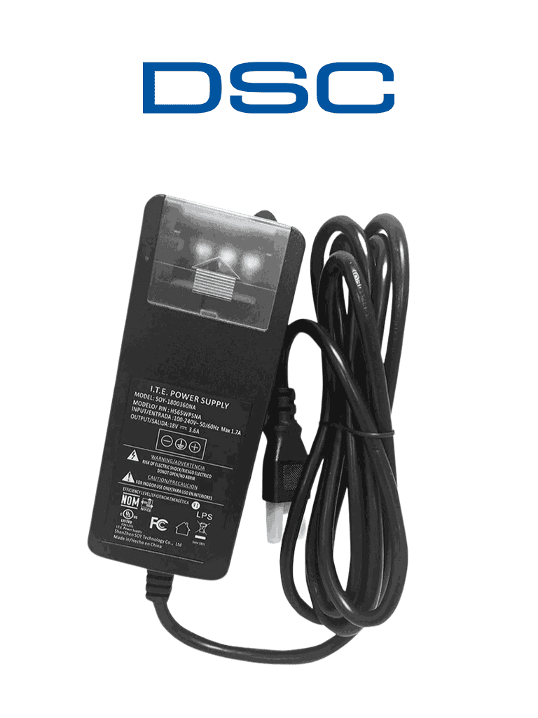 Fuente de alimentación DSC HS65WPSNA 18Vcd/3.6A compatible con Power Series Pro