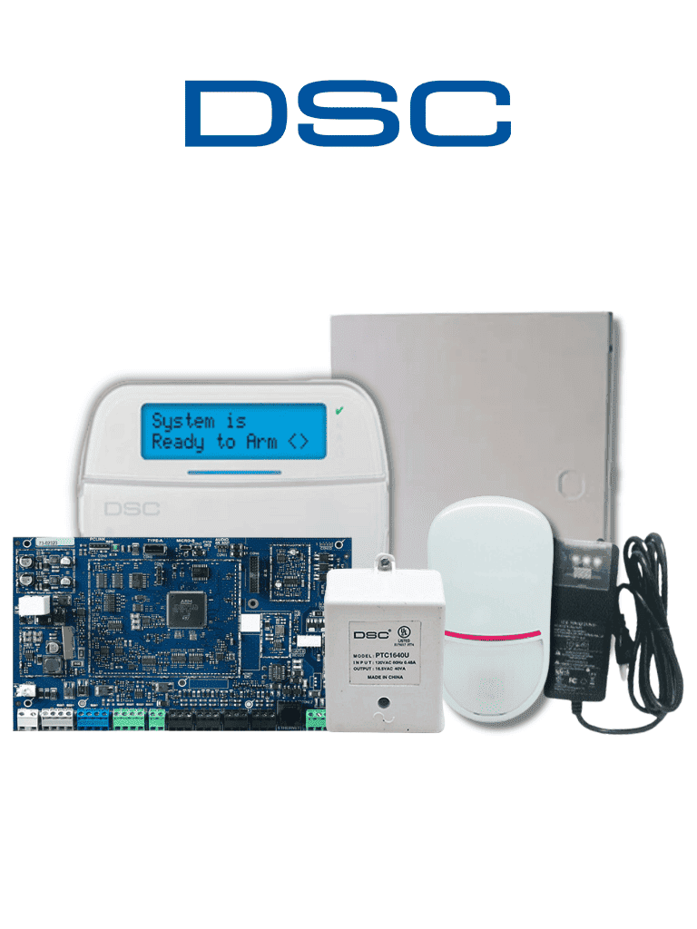 Panel DSC Pro Basic 32 Zonas con IP Integrado HS3032/ Teclado HS2LCDPRO/ Fuente HS65WPSNA - LC203 - Gabinete PC5003