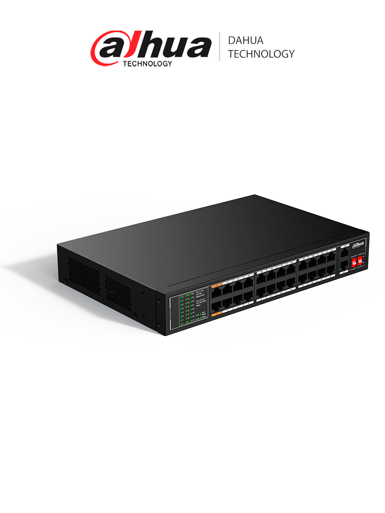 Switch PoE DAHUA DH-SF1026LP 26 Puertos/ 190W/ 2 Puertos Uplink 10/100/1000/ 8.8 Gbps