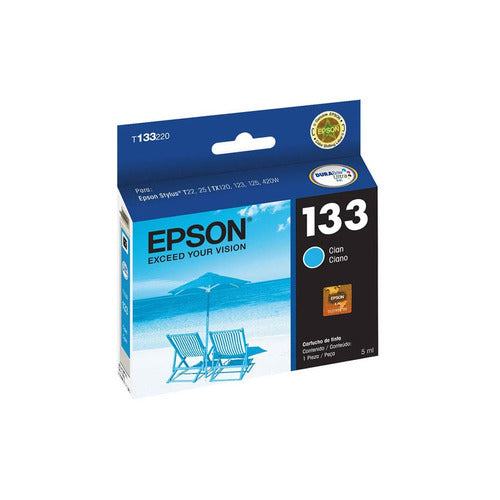 Tinta Epson 133 Stylus Tx235W Tx320F Tx420W Tx430W Cyan - T133220-Al