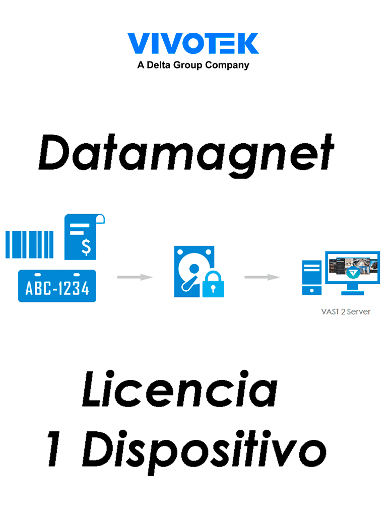 Licencia VIVOTEK DATA MAGNET para VAST 2, 1 Dispositivo, Integración de Video IP