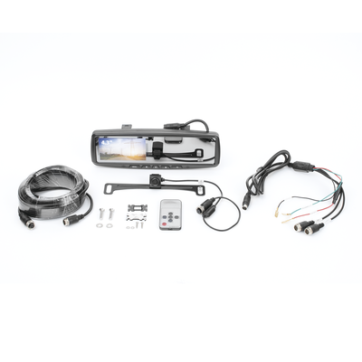 EC4210BK - Sistema alámbrico de reversa con cámara y monitor de 4.3 pulgadas, Incluye cámara para placa de 170°