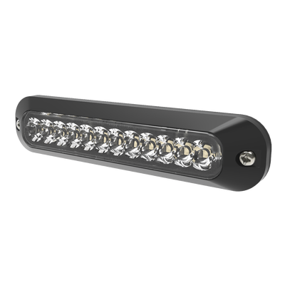ED3755RB - Luz Auxiliar LED / 12 LEDs Rojo/Azul / 70 Patrones de Destello / SAE J595 Clase I / 12-24 VCC / 6.2" (157 mm) x 0.8" (20 mm) x 1.4" (35 mm)