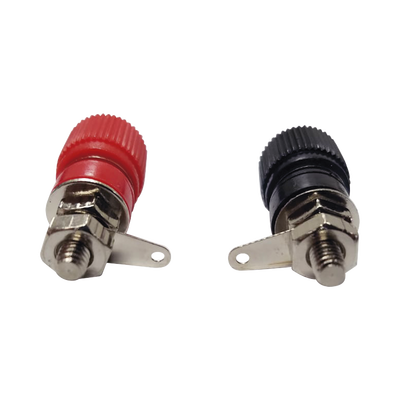 Epcom Industrial Par de Bornes Aislados para Chasis / Rojo y Negro / Diseño Compacto EI-71240