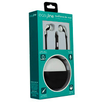 AUDIFONOS PERFECT CHOICE DE VIAJE IN EAR C/MICROFONO NEGRO Y BLANCO