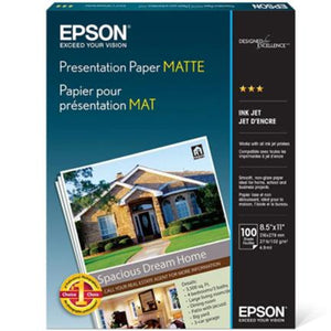 Epson Presentation Paper Matte - 8.5" x 11" - 100 Sheets Impresora