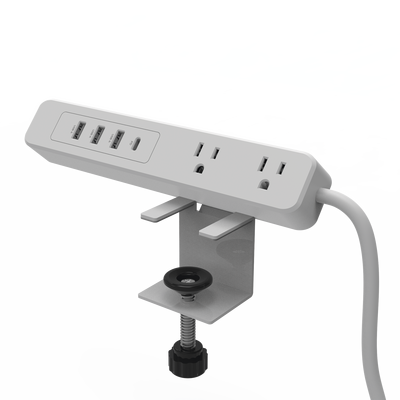 EPLCLAMPOW - Epcom Powerline Multiconto de Escritorio / Carga Rápida 65 W / 2 x NEMA 5-15P EPLCLAMPOW