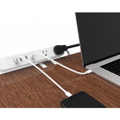 EPLCLAMPOW - Epcom Powerline Multiconto de Escritorio / Carga Rápida 65 W / 2 x NEMA 5-15P EPLCLAMPOW