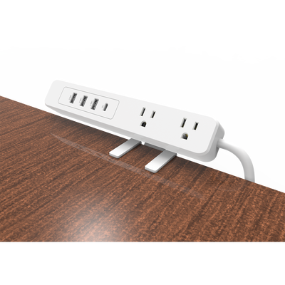 EPLCLAMPOW - Epcom Powerline Multiconto de Escritorio / Carga Rápida 65 W / 2 x NEMA 5-15P EPLCLAMPOW