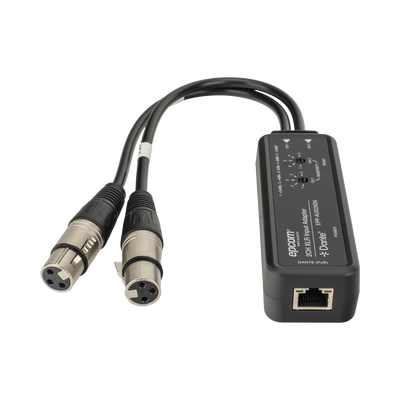EPP-AUD2XEN - Extensor de Audio / 2 Canales XLR Balanceada/No Balanceada / Salida Digital Dante® / Latencia 1/2/5 ms / Ancho de Banda 100 Mbps / PoE y USB-C