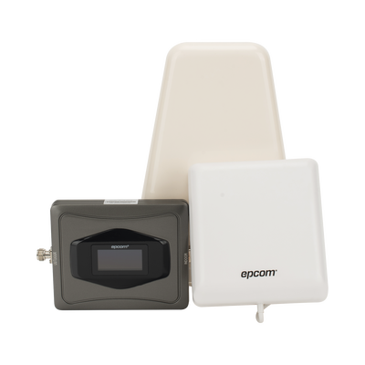EPTB4GV3 - Amplificador Celular 4G / Triple Banda 850/1900/2100 MHz / Ganancia 68 dBm / Cobertura 600 m² / Kit Completo con Antenas y Cables