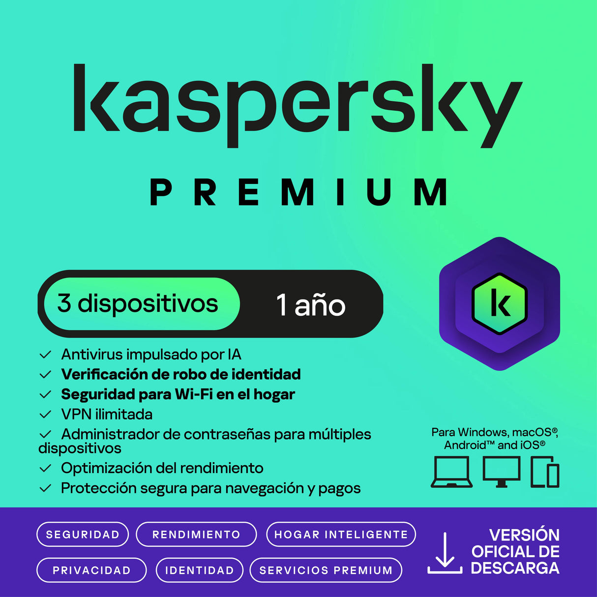 KASPERSKY Antivirus ESD KL1047ZDCFS, Protección Empresarial, Licencia Digital