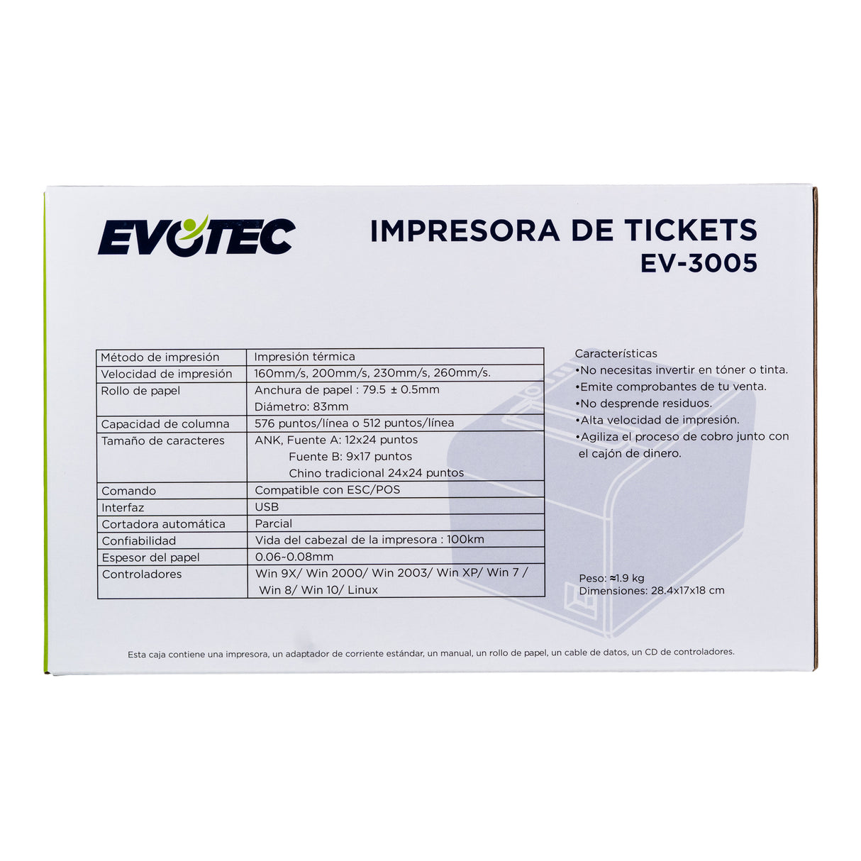 Evotec EV-3005 Impresora de Tickets Térmica — EV-3005-09.jpg