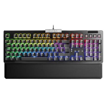 Teclado Gamer EVGA Z15 RGB Switch Clicky Speed Bronze Alámbrico Magnético Negro