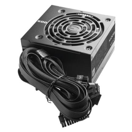 Fuente de Poder EVGA W1 600W 80 Plus White ATX 12V 24 pin Fan 120mm Negro - 600W 80 Plus, ATX 12V, Fan 120mm