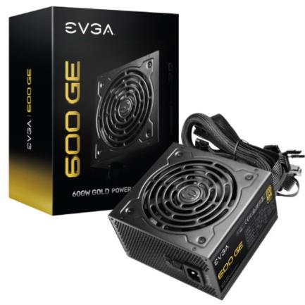 Fuente de Poder EVGA GE 600W 80 Plus Gold ATX 12V Eco Mode 24 pin Fan 120mm Negro, Eficiencia 80 Plus Gold, Ventilador 120mm, Eco Mode