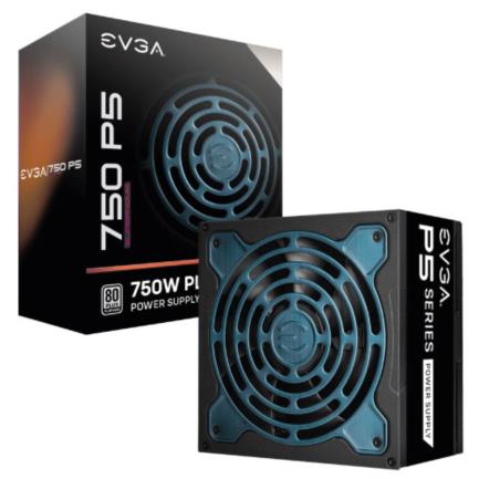 Fuente de Poder EVGA SuperNova 750W P5 80 Plus Platinum ATX 12V Eco Mode Full Modular 24 pin Negro, Fan 135mm