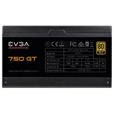 Fuente de Poder EVGA SuperNova 750W GT 80 Plus Gold ATX Modular 24 pin Fan 135mm