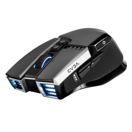 Mouse Gamer EVGA Optico X20 Inalambrico Bluetooth USB-A 16000DPI Negro con 6 Botones Programables