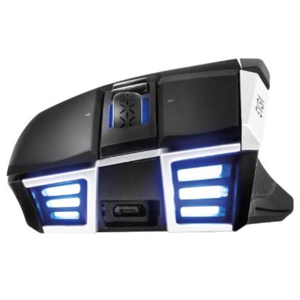 Mouse Gamer EVGA X20 Ergonómico Optico RGB 16000 DPI 10 Botones Inalámbrico Bluetooth USB Tipo A Negro