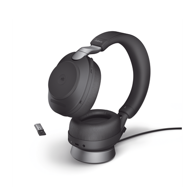 EVOLVE2-85-MS-BK-A - Jabra Auricular Profesional Inalámbrico / Cancelación de Ruido Activa Híbrida / 10 Micrófonos