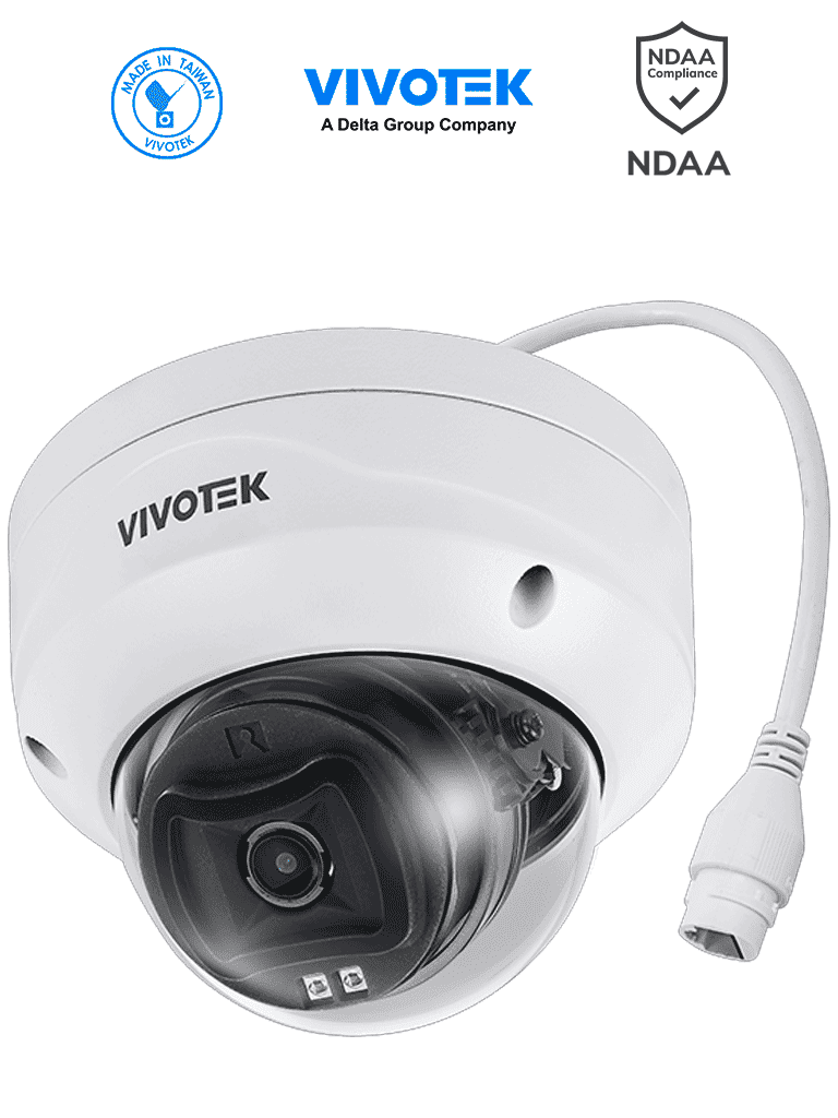 Cámara IP VIVOTEK FD833-HV, 5MP, Smart IR 30m, WDR Pro, Lente 2.8mm, AI Avanzada, Protección IP66, IK10, Almacenamiento 256GB