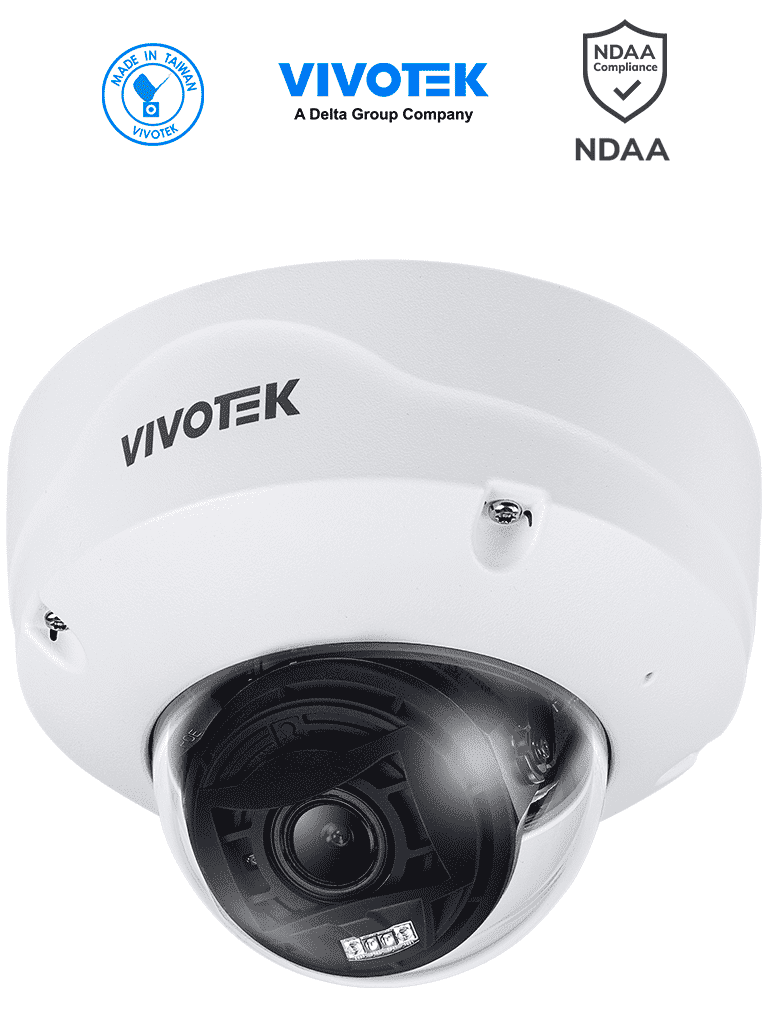 Cámara IP Domo Vivotek FD9387-EHTV V3 Exterior 5 MP Varifocal 2.7-13.5mm Smart IR II 50m WDR Pro SNV Deep Search IP67 IK10