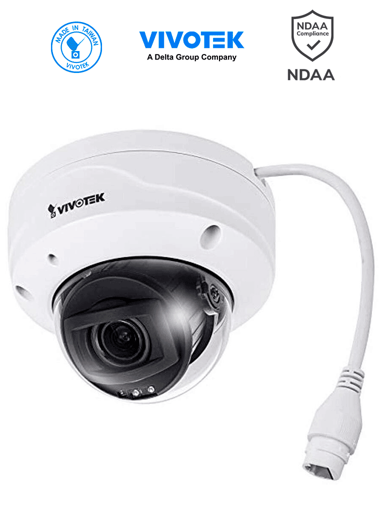 Cámara IP Domo Exterior Vivotek FD9388-HTV 5MP Varifocal 2.8-12mm H.265 30m IP66 IK10