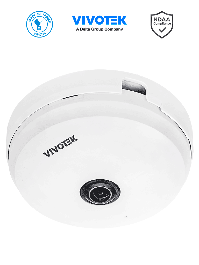 VIVOTEK Cámara IP Fisheye FE9180-H-v2, 5MP, Visión 360º, WDR Pro, ONVIF