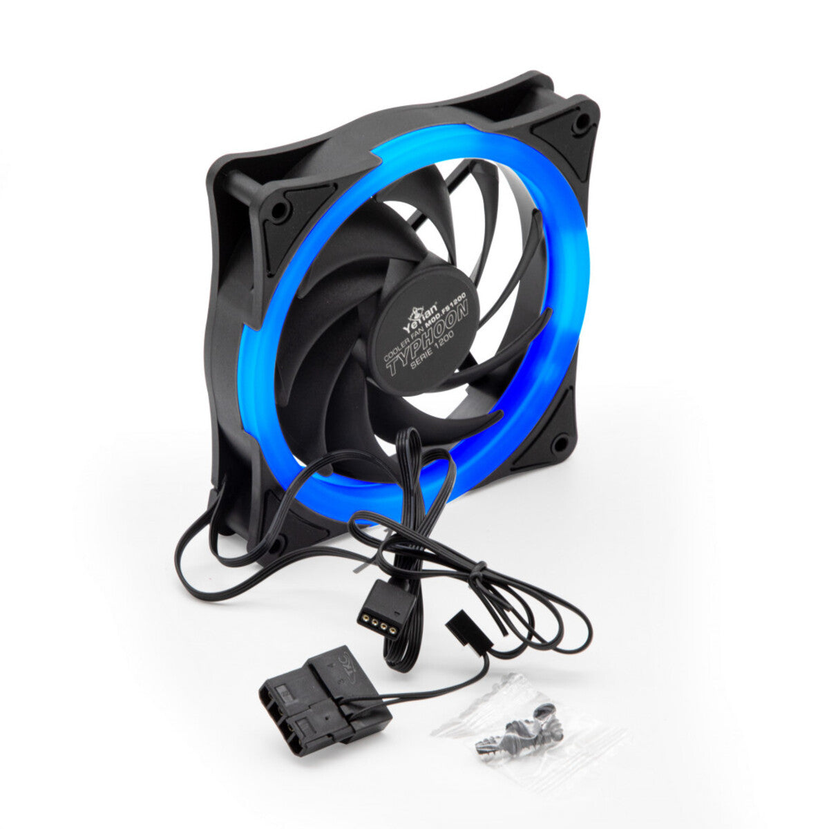 Ventilador RGB Yeyian FS1200 Typhoon Serie 1200, 120mm, para gabinete, 1200 RPM