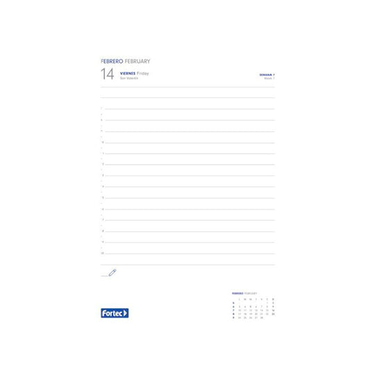 Agenda diaria Rivoli Fortec 2026 color a