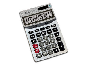Calculadora de Escritorio Celica CLPCACAB005, 12 dígitos, Solar, Pantalla LCD