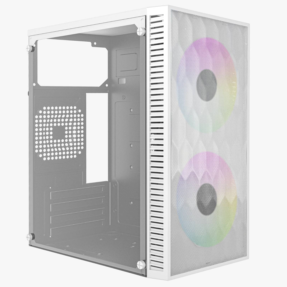 AC-939515 - GABINETE ACTECK FUJI GC470 MINI TOWER MICRO ATX MINI ITX FUENTE 500W 2 VENTILADORES BLANCO