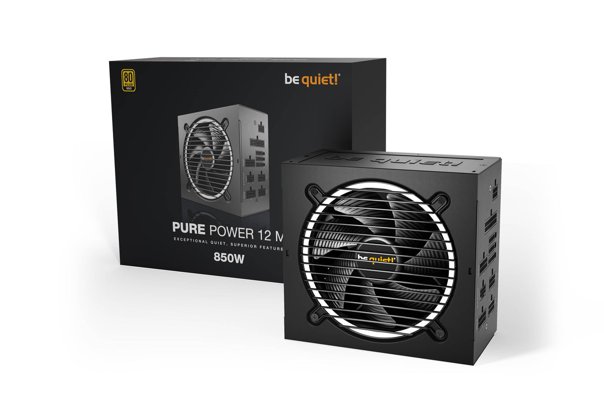 Fuente de Poder Be Quiet 12 Má850W GOLD Modular, Eficiencia 80 Plus Gold, Certificación M