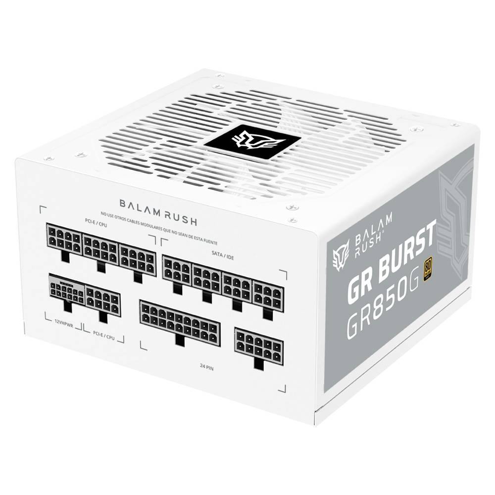 BR-940320 - Fuente Balam Rush 850W GR Burst GR850G80 Blanco Full Modular