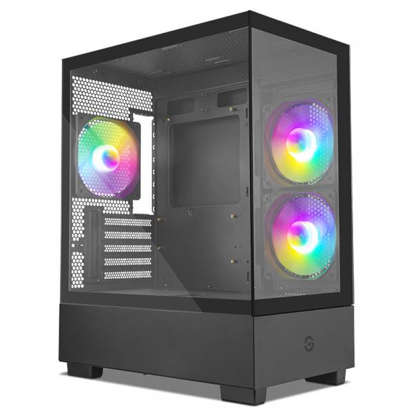 GETTTECH Gabinete Gaming GCM-550AC-02, Diseño Moderno, Ventilación Eficiente, Soporte para RGB