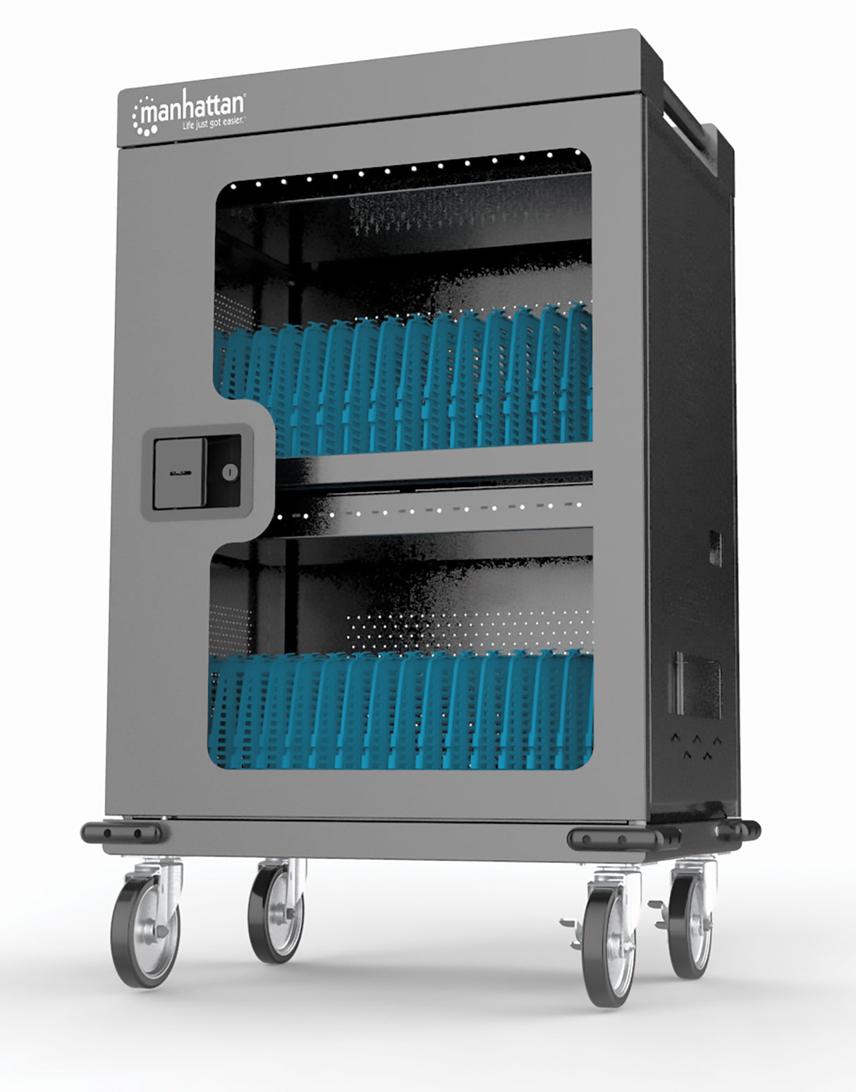 MANHATTAN Estación de Carga 102353, 4 Puertos USB, 2.1A Cada Uno