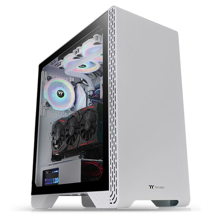 Gabinete THERMALTAKE S300 TG Snow Edition Cristal Templado Blanco