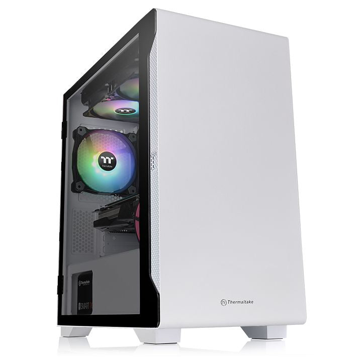 THERMALTAKE Gabinete H200 Snow ARGB Micro-ATX, Vidrio Templado, CA-1Q9-00S6WN-00