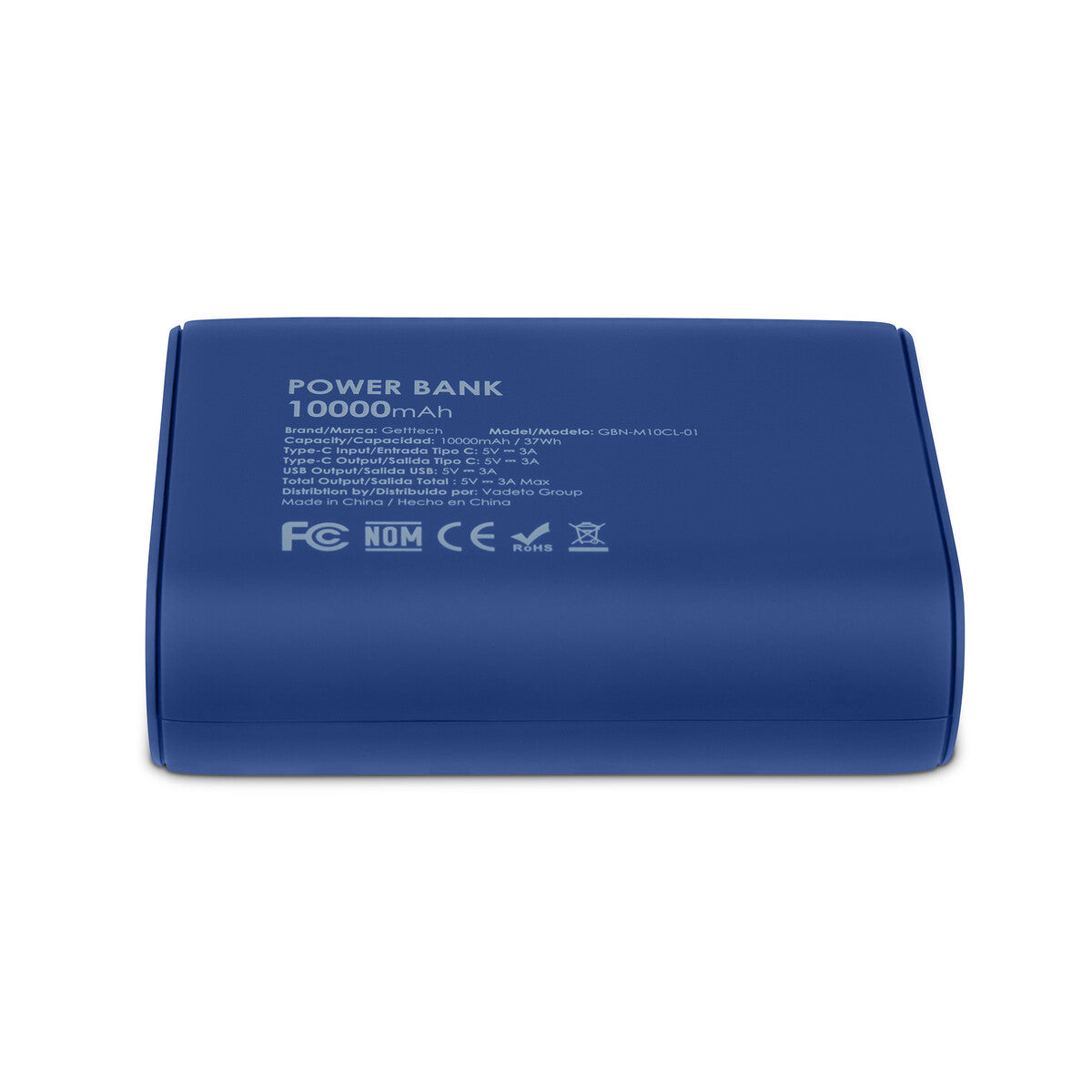 Powerbank Portátil Getttech 10000mAh/75W USB-C Pantalla LED Carga Rápida